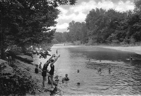 Miller’s Swimming Hole, located in Ginger Hole, Mo., is depicted in this 1902 photograph that is part of the “Crossroads: Change in Rural America” exhibition. Photo courtesy of the Wisconsin Historical Society Miller’s Swimming Hole, located in Ginger Hole, Mo., is depicted in this 1902 photograph that is part of the “Crossroads: Change in Rural America” exhibition. Photo courtesy of the Wisconsin Historical Society